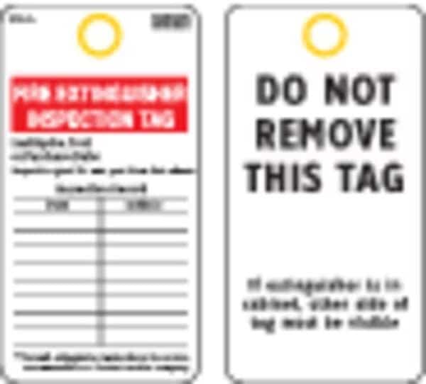 Tag,Fire Extinguisher,Paper,PK25, Mfr#: Y604036, ELECTROMARK