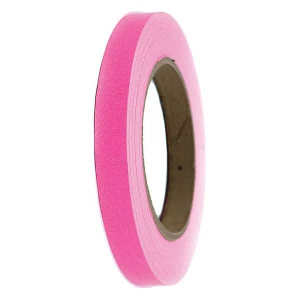 Masking Tape, 1/2 in W x 60 yd L, 6 mil Thick, Pink, Rubber Adhesive