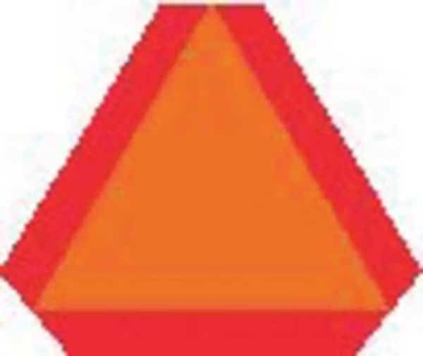 Vehicle Placard,Slow Moving Vehcle Sign, Mfr#: SMV-D3-AA, ROCKFORD SILK SCREEN PROCESS