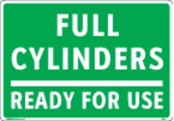 Gas Cylinder Sign Label, 7 In. H, 10 In. W, Electromark, Mfr#: Y626303