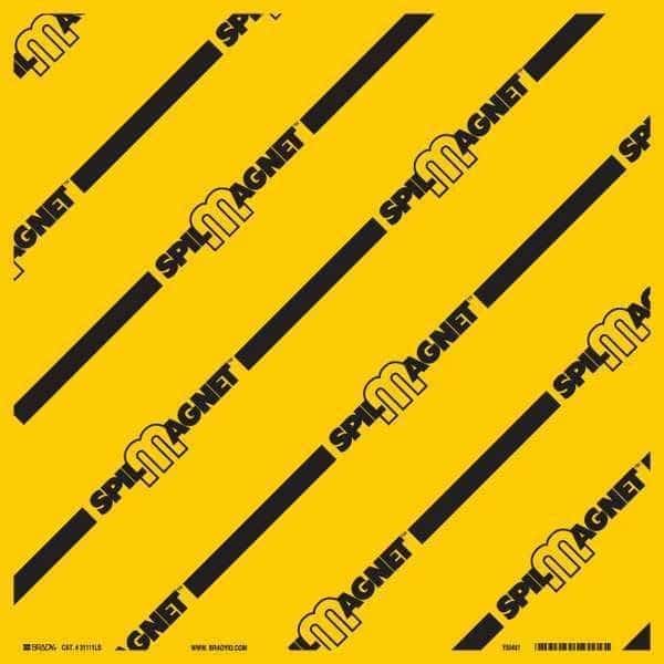 Spill Magnet Drain Cover Vinyl, Black on Yellow, 24" x 24"