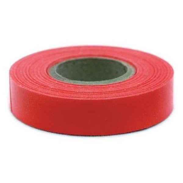 Masking Tape, 1/2 in W x 14 yd L, 6 mil Thick, Red, Rubber Adhesive