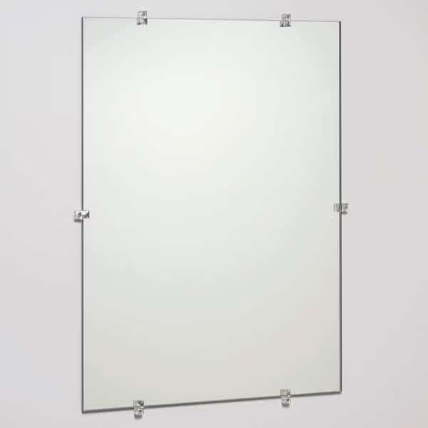 24 in "H x 18 in "W, Frameless Mirror, Glass