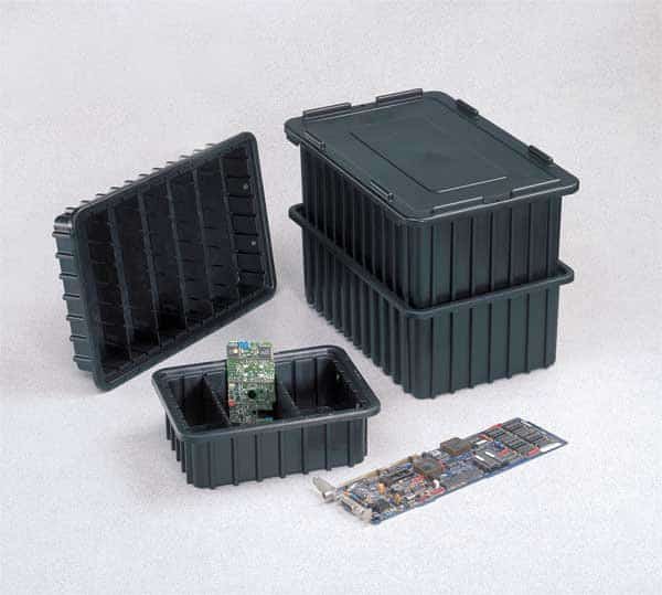 Polyethylene, Divider Box, Black, 22 3/8 in L, 12 in H