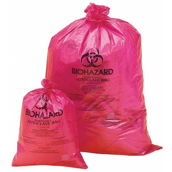 Autoclav. Biohaz. Bag, 7to10gal, Red, PK200