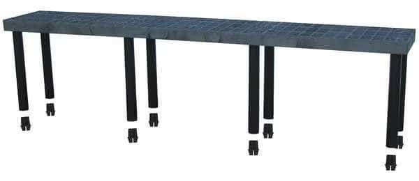 Add-On Plastic Shelving, Open Style, 16 in D, 96 in W, 24 in H, 1 Shelves, Black