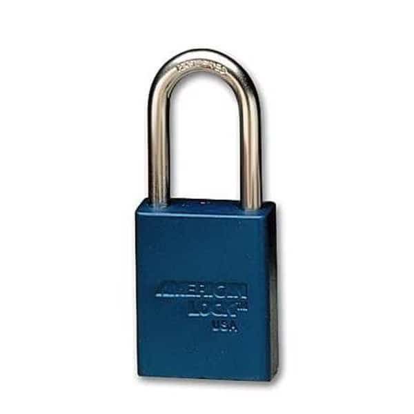Lockout Padlock, KA, Blue, 1-7/8"H, PK12