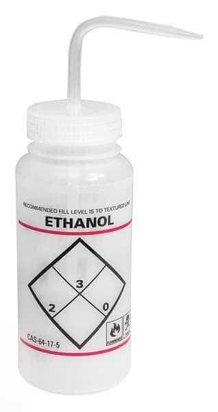 Wash Bottle, Std Spout, 500ml, Ethanol, PK6
