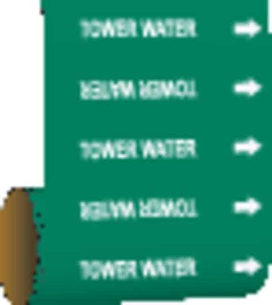 Pipe Marker,Tower Water,8 in H,8 in W, Mfr#: 41478, BRADY