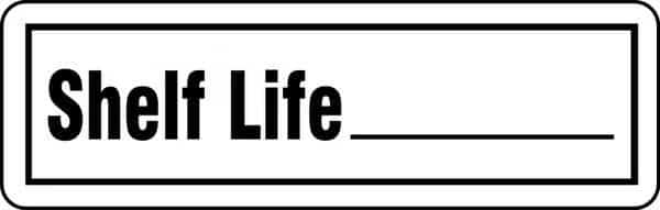 Label, 7/8 In. H, 2-7/8 In. W, PK500, LB132320
