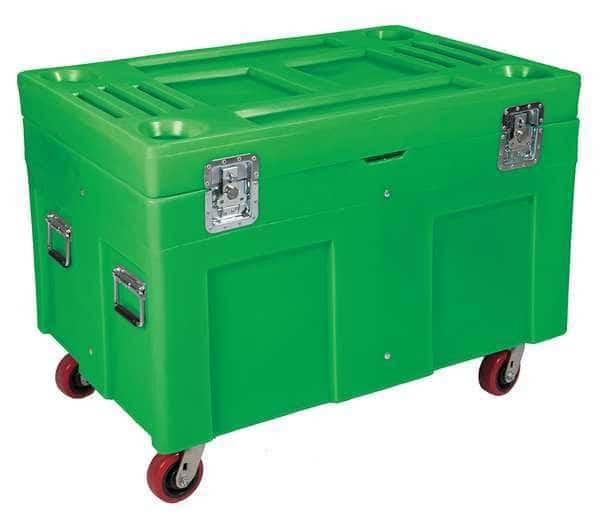 Storage Cart, Green, 45 in W x 30 in D x 34 in H