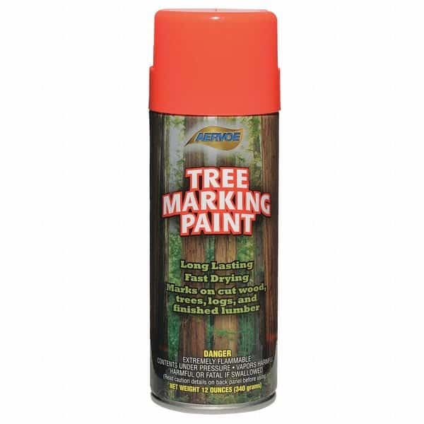 Tree Marking Paint, 12 oz., Fluorescent Red/Orange, Solvent -Based