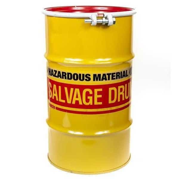 Open Head Transport Drum, Steel, 15 gal, Lined, Yellow