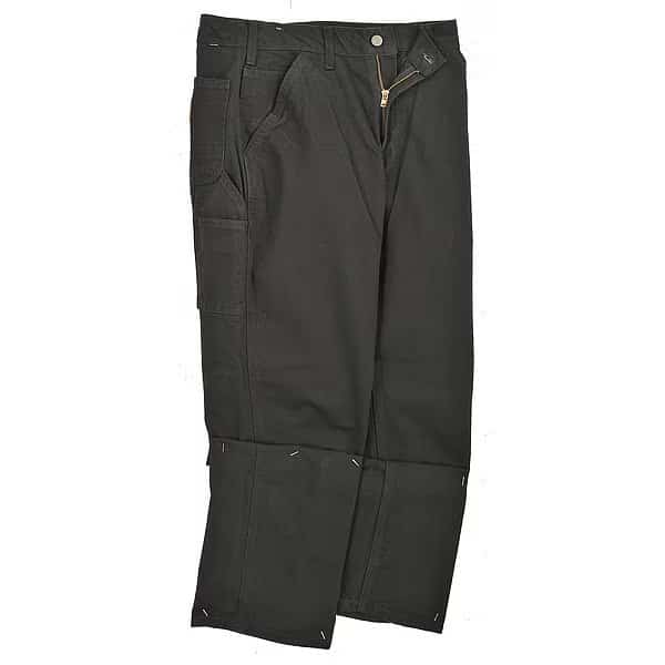 Men's Dungaree Work Pants, 40 in, Black, Cotton