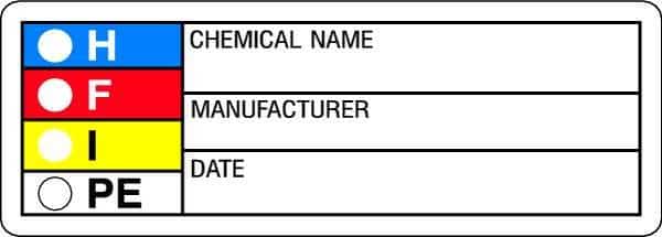 Label, HMIG, Paper, 3 1/8 in W, 1 1/8 in H
