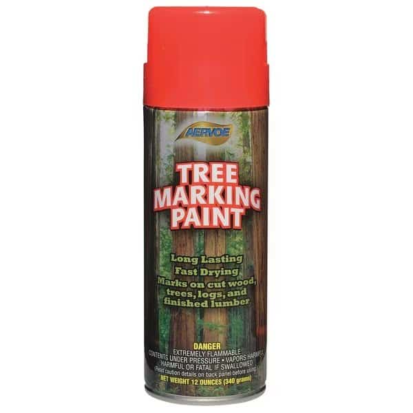 Tree Marking Paint, 12 oz., Fluorescent Red, Solvent -Based