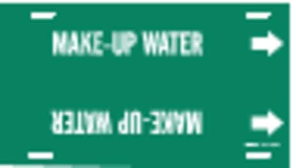 Pipe Marker,Make Up Water,8 in H,16 in W, Mfr#: 4093-F, BRADY