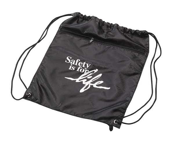 Backpack w/Drawstring, 17-1/2x15 In., BLK