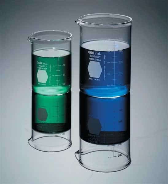 Beaker, Borosilicate Glass, Low Form, 400 mL / 13.52 fl oz Capacity, A Type II, 48 PK
