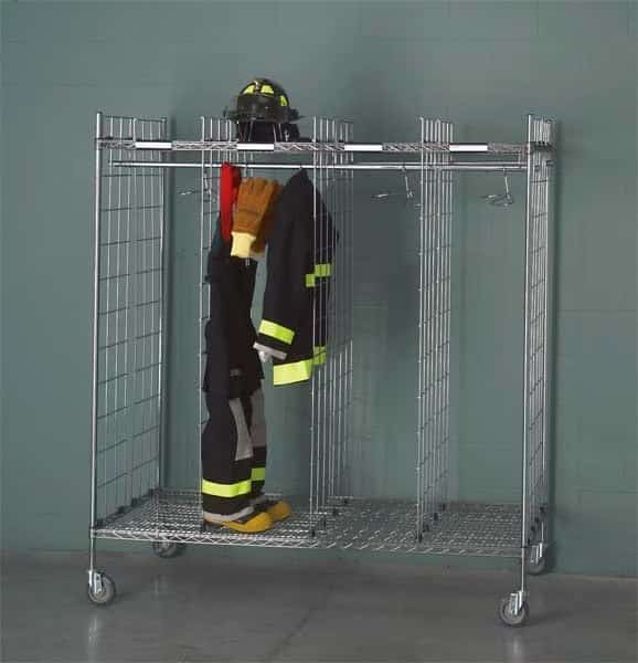 Double Sided Mobile Ready Rack, Chrome, 36 in D, 74 in H, GROVES, Mfr# MDS-8/18