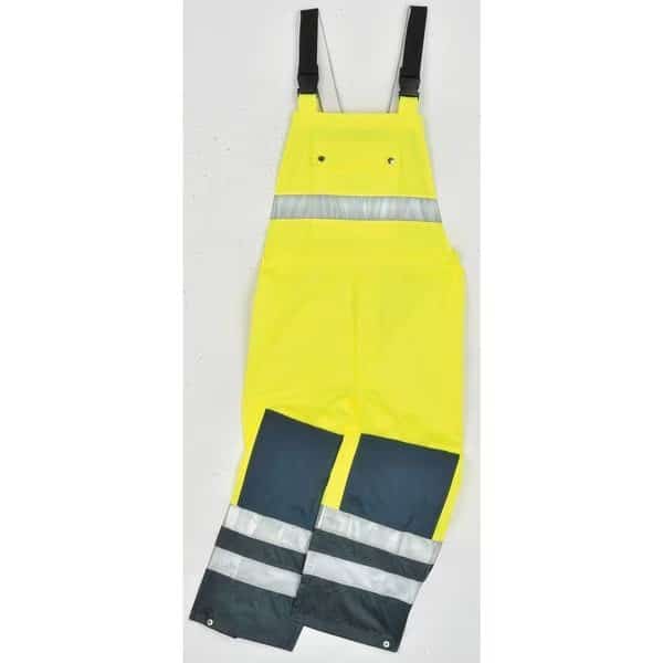 Breathable Bib Pants, Polyester/Polyurethane, 31 in Inseam, 40 in to 42 in Waist, 5.51 mm Thickness