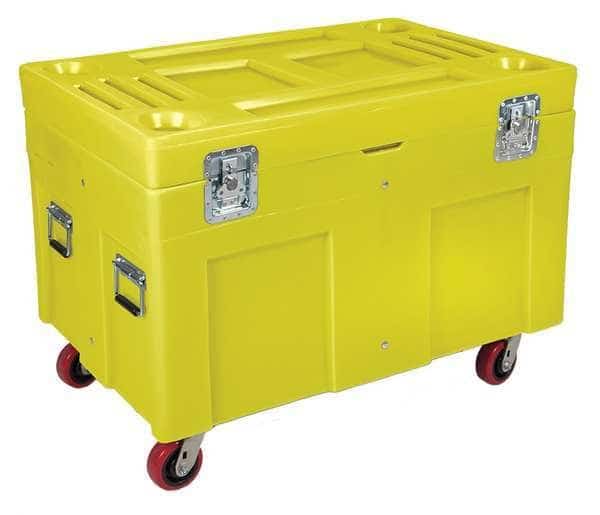 Storage Cart, Yellow, 45 in W x 30 in D x 34 in H