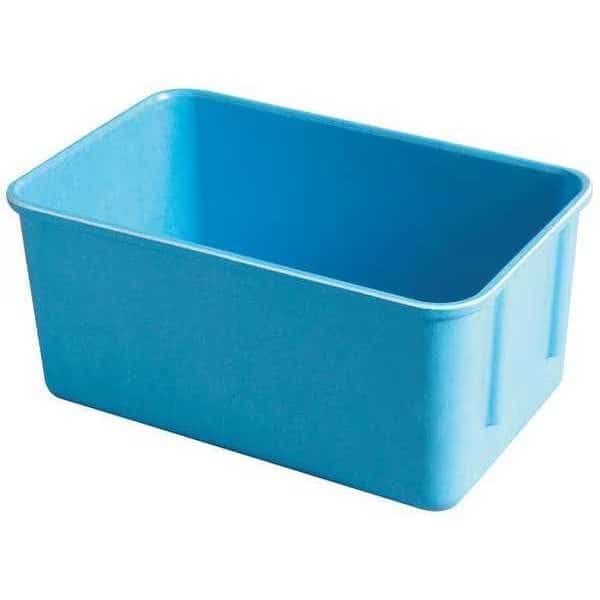Stack & Nest Storage Container, 0.9 gal, 9-3/4 in L x 6-1/8 in W x 4-1/2 in H, Blue