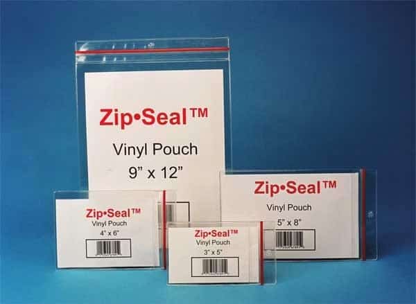 Label Holder,Clear,Zip Sealed Pouch, Mfr#: ZSM-46, HOL-DEX