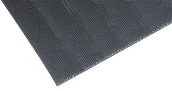 Antifatigue Mat, 5 ft. L x 3 ft. W, 1/2" Thickness, Closed Cell PVC Foam, Corrugated, Black