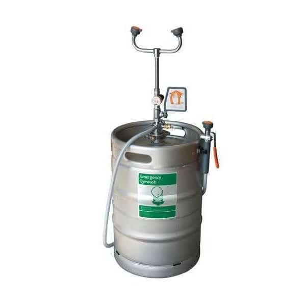 Pressurized Portable Eyewash, Pressurized, 15 gal Tank Capacity, Portable, 39 in H., 16" W