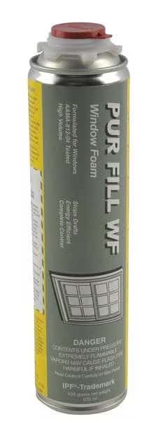 Spray Foam Sealant, Gun Application Method 22.4 oz, Aerosol Can, Yellow, 7 percent Expansion Ratio