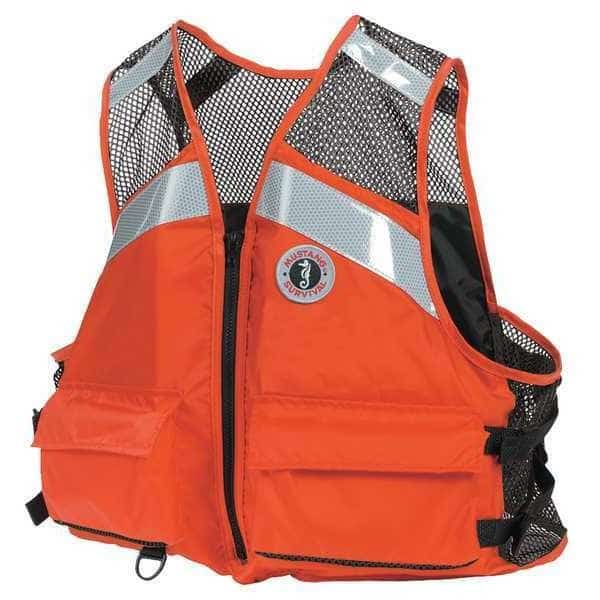 Life Jacket, Orange, 4XL/5XL, MUSTANG SURVIVAL, Mfr# MV1254T1-2-4XL/5XL-216