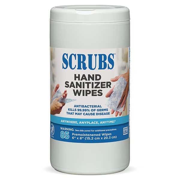 Hand Sanitizing Wipes, 6 x 8", 85 Wipes