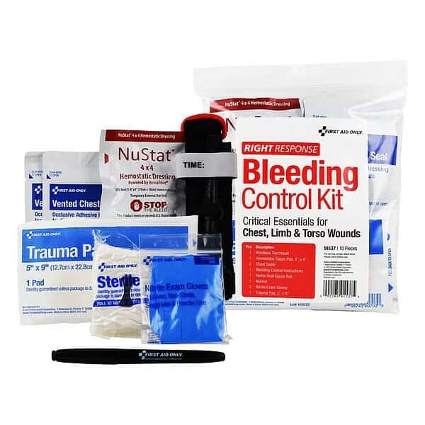 Bleeding Control Kit, 10pcs, 8x9", Red