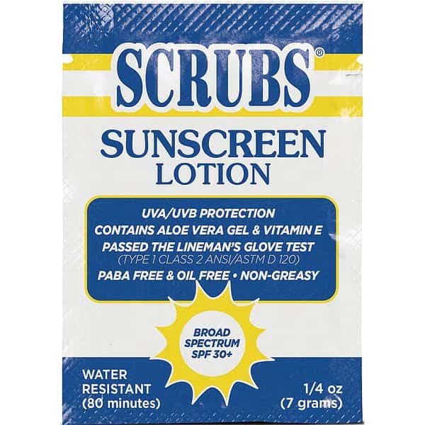 Sunscreen Lotion,Foil Pack,7g,PK100, Mfr#: 92101, SCRUBS