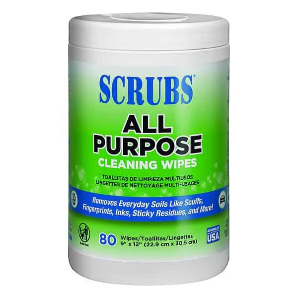 Cleaning Wipes, 80 ct, Canister, PK6