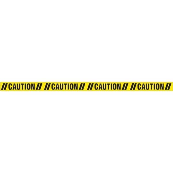 Floor Marking Tape, Polyester, Solid, Black, Yellow, 3 in W., 7 mil Thickness