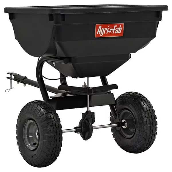 85 lbs Cap Broadcast Spreader For Grass Seed, Fertilizer, Salt, Rock Salt, Ice Melt & Salt, T-Handle