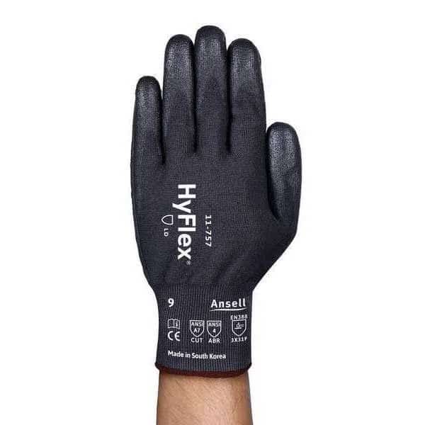 HyFlex 11-757 Light Duty Cut-Resistant Glove, Cut Level A7 , Polyurethane , Sandy , 8 1 PR
