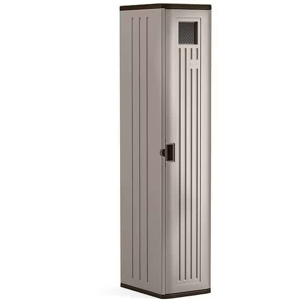 Plastic Storage Cabinet, 20"x72", Platinum
