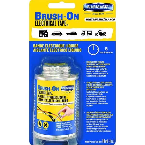Brush On Electrical Tape,White,4 Oz, Mfr#: BOT59TRI, BLUE MAGIC