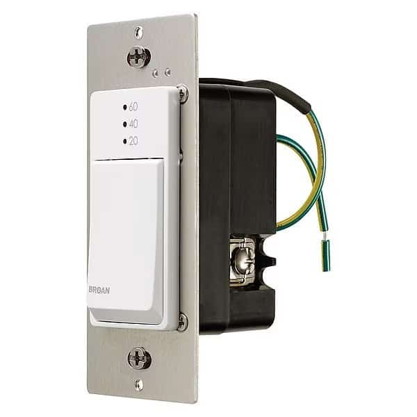 Exhaust Fan Timer, 9 A, White, 120 V