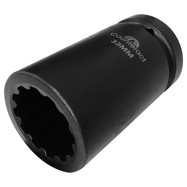 Commercial Socket, Deep, Chrome, 33 mm