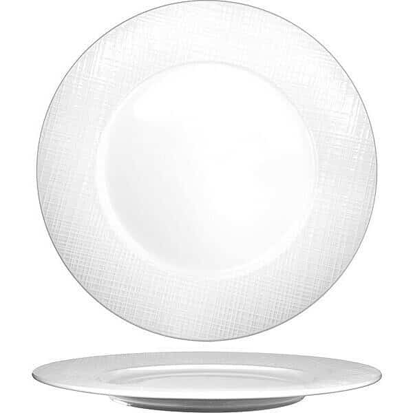 Plate, 10 3/8" Dia, Bright White, PK24