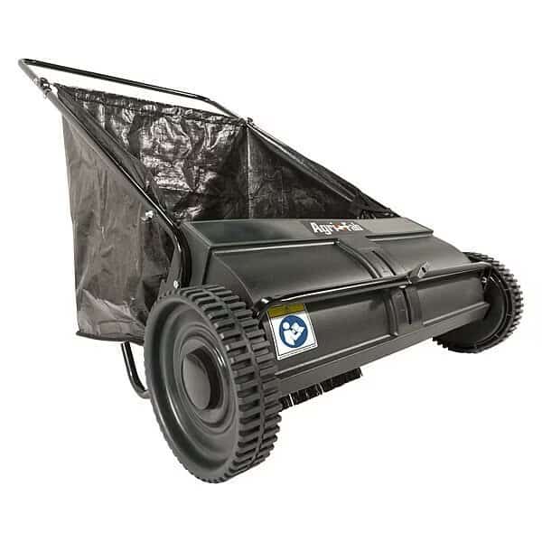 Push Lawn Sweeper, 26 in Working Width, 6.2 cu ft Hopper Capacity, Vinyl Hopper Material