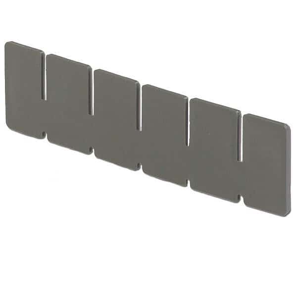 Plastic Divider, Gray, 6 5/8 in L, 1 15/16 in H