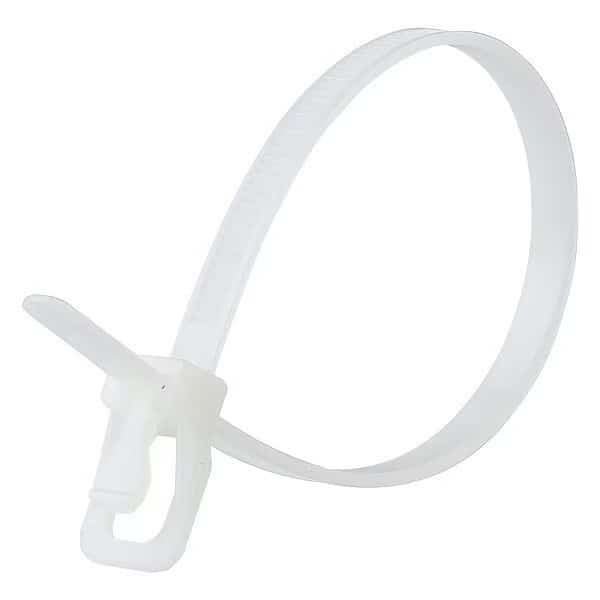Releasable Tie, Natural, Nylon, PK20, RETYZ, Mfr# EVT-S06NL-HA