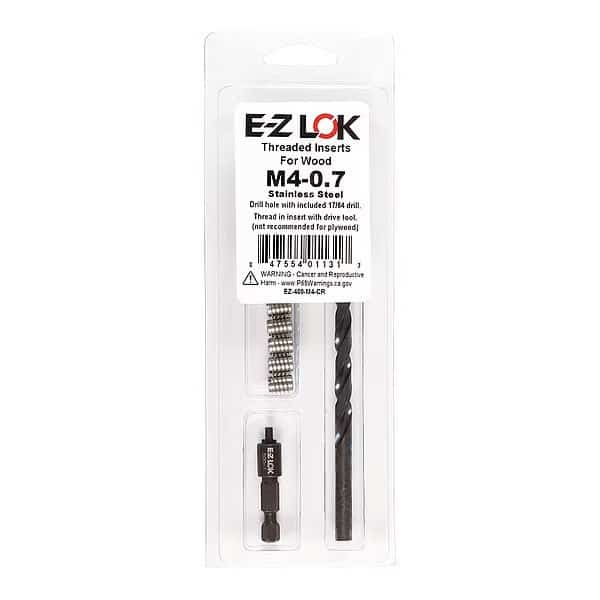 Thread Repair Kit, Knife Thread Inserts, Plain 18-8 Stainless Steel, 10 Inserts, EnjoyTool select, Mfr# EZ-400-M4-CR