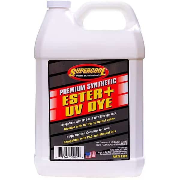 A/C Compressor Ester Lubricant w/UV Dye Plastic Bottle Yellow Tint