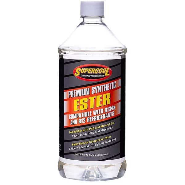 A/C Compressor Ester Lubricant Plastic Bottle Yellow Tint, 1 PK